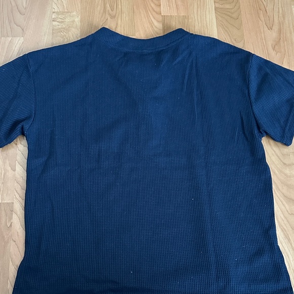 Navy Blue Knit Pajama Matching Set - Picture 11 of 11